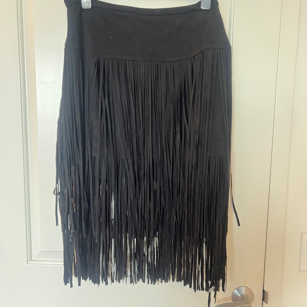 Black Fringe Skirt